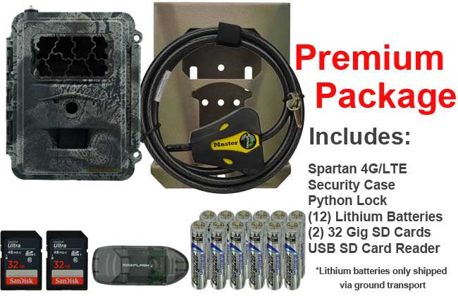 Spartan 4G LTE cellular trail camera premium package width="650" height="420"