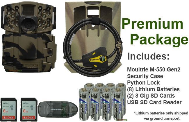 Trail camera package for Moultrie M-550
