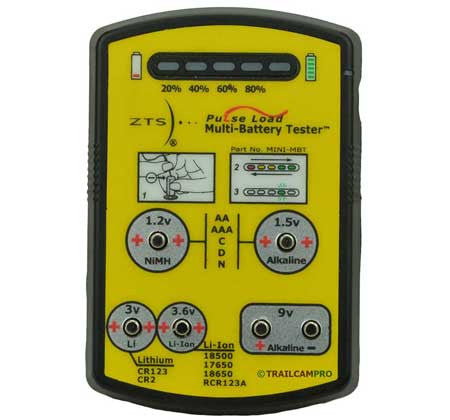 Test Trail Camera Batteries with ZTS Multi-Battery Tester