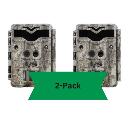 Alpha Cam Dual Lens 4K No Glow Non-Cellular Trail Camera 2 Pack