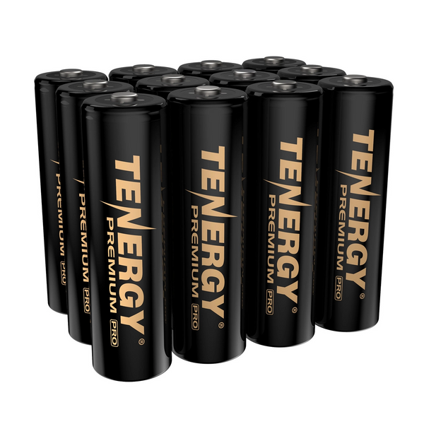 Tenergy Premium PRO Rechargeable 12AA Batteries
