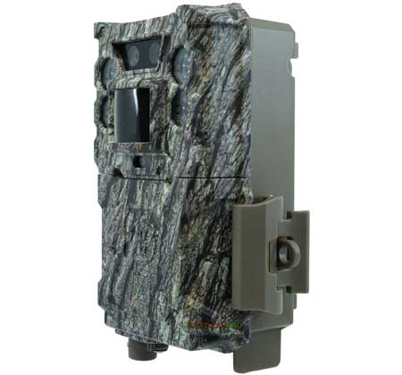 side view of bushnell core ds low glow trail camera  width="450" height="420"