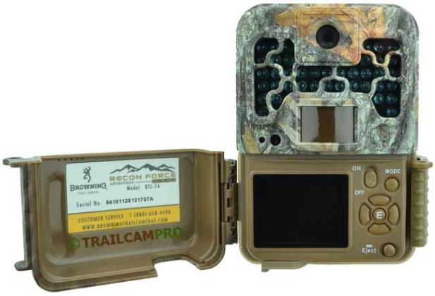 open view of the browning recon force advantage trail camera 