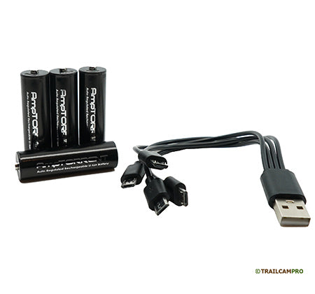 AmpTORRENT Rechargeable Lithium AA 4-Pack