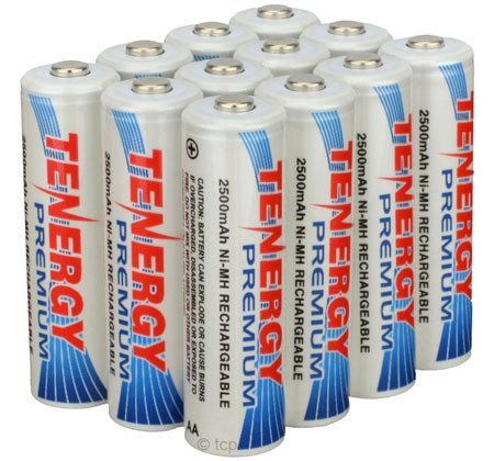 Rechargeable trailcam batteries Tenergy 12 pack