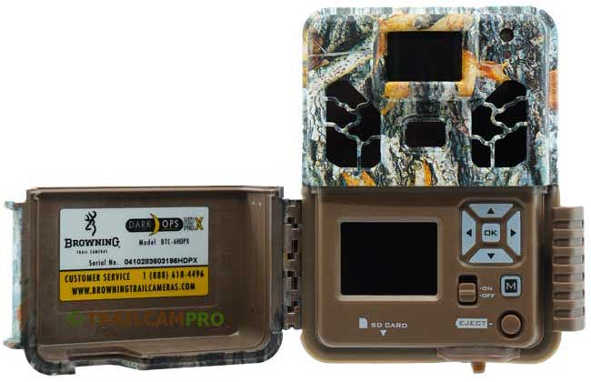 open view of the browning dark ops hd pro x trail camera width="650" height="420"