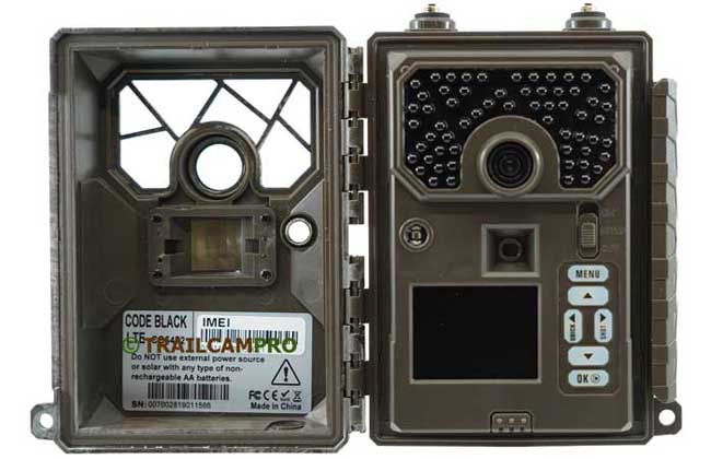 Open  view of 2019 Covert Code Black LTE Trail Camera 