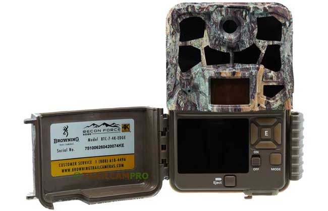 Browning Recon Force 4K Edge Trail Camera open view width="650" height="420"