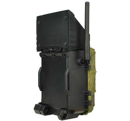Spypoint Link S cellular trail camera back view width="450" height="420"