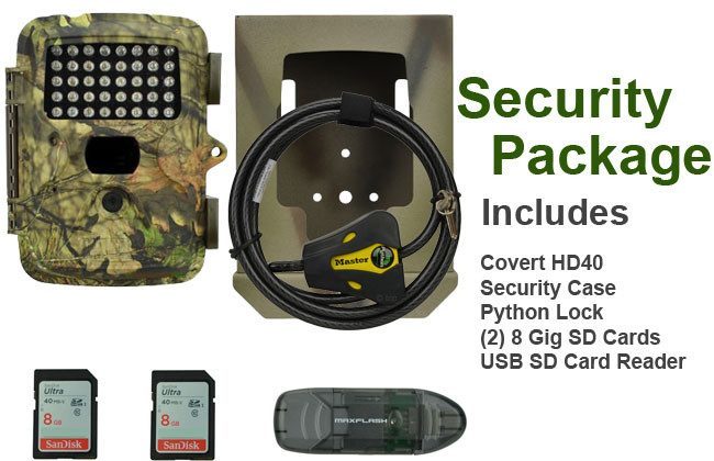 Trail camera package for Covert HD 40